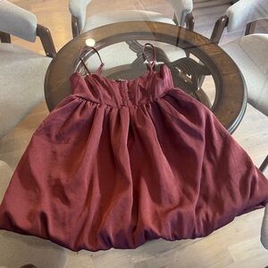 Elegant Burgundy short  Dress